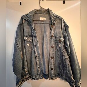 Size XL Oversized Jean jacket-Denim Dark wash
